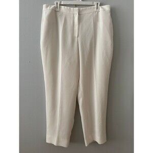LAFAYETTE 148 New York Women's White Slacks Size 14 Business Classy
